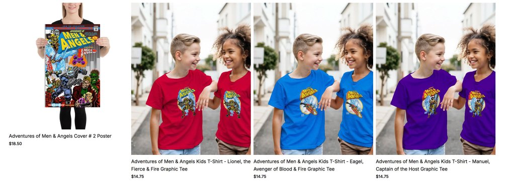 Adventures of Men & Angels Merch too